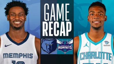 Charlotte hornets vs memphis grizzlies match player stats