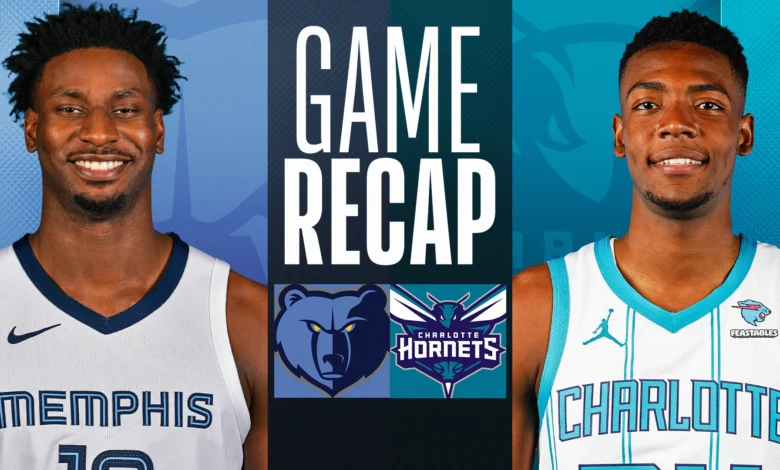 Charlotte hornets vs memphis grizzlies match player stats
