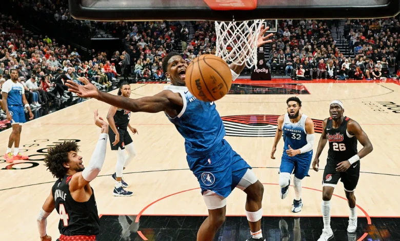 Timberwolves vs portland trail blazers match player stats